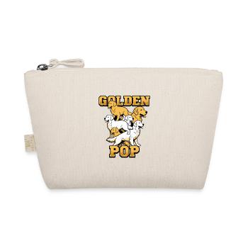 Golden Retriever Pop Art Hunde Design - Bio-Täschchen - Natur - Vorne