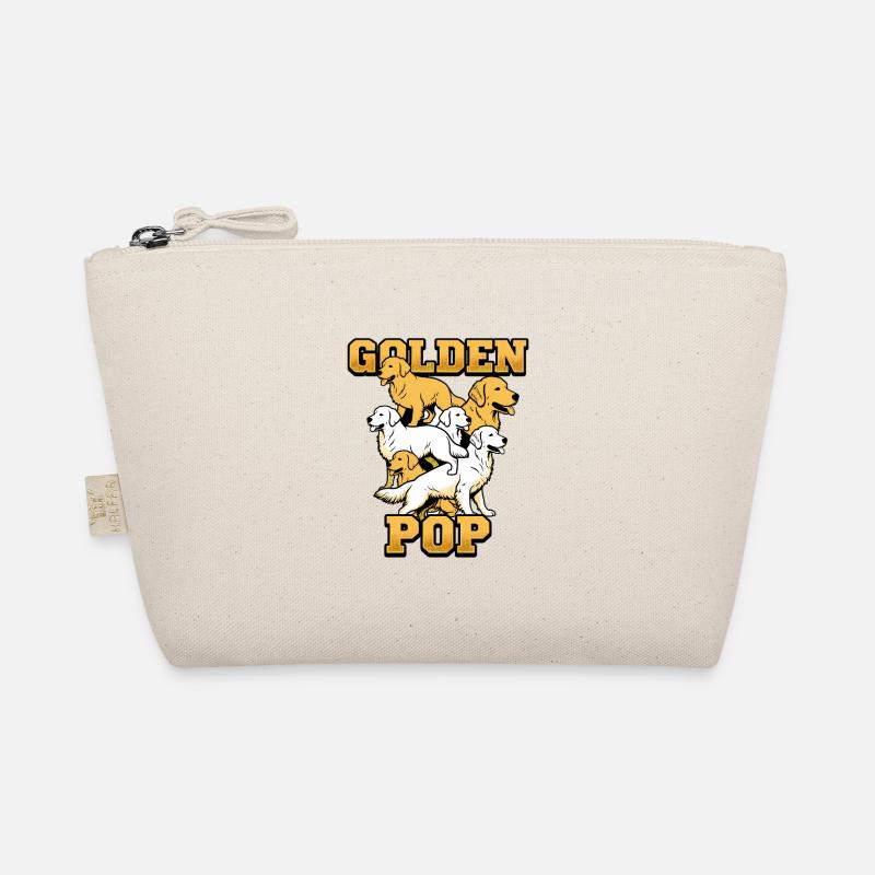 Golden Retriever Pop Art Hunde Design - Bio-Täschchen - Natur