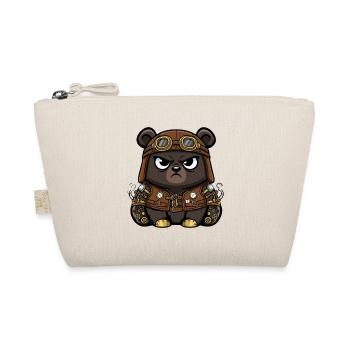 Bear Mechanic Steampunk Weste Zahnräder - Bio-Täschchen - Natur - Vorne