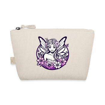 Purple floral fairy t-shirt fantasy chic art design - Organic Pouch - nature - Front