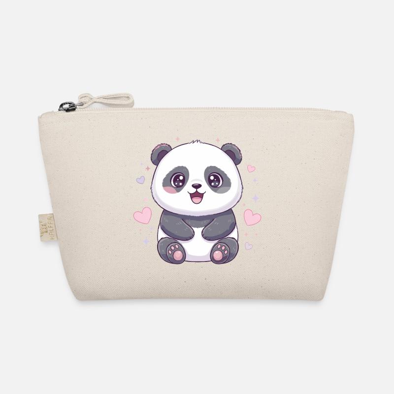 Kawaii Panda mit Herzchen Bio-Täschchen