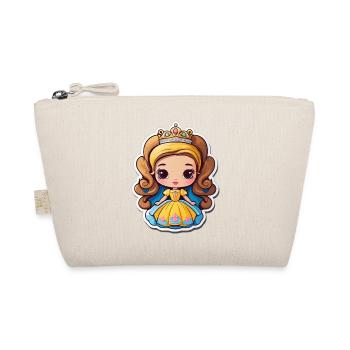 Golden Princess Cartoon Jewelry - Organic Pouch - nature - Front