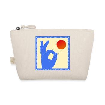 Retro-Pop-Art-Tischtennis-Flick-Grafik - Bio-Täschchen - Natur - Vorne