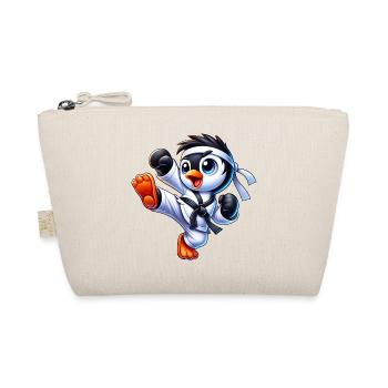 Cute Penguin Karate Kick Martial Arts - Organic Pouch - nature - Front