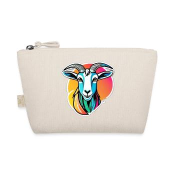 Colorful Rainbow Goat - Organic Pouch - nature - Front