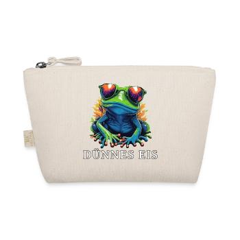 Dünnes Eis Frosch PopArt Shirt - Bio-Täschchen - Natur - Vorne