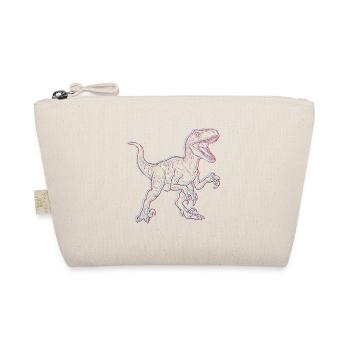 Neon Dinosaurier 3D Skelett - Bio-Täschchen - Natur - Vorne