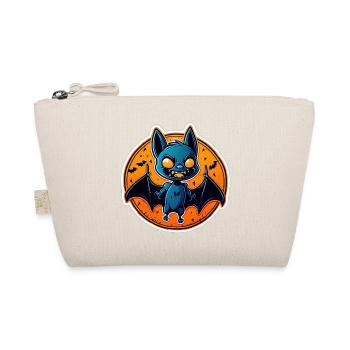 Blue Bat Halloween - Organic Pouch - nature - Front
