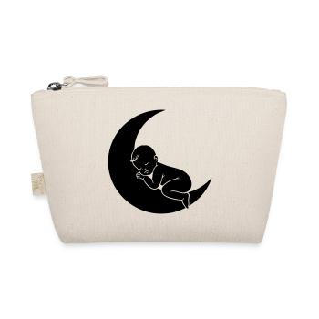 Bébé sur la Lune – Silhouette douce du sommeil - Trousse biologique - nature - Devant