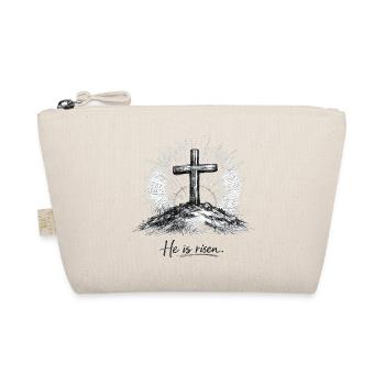 Christliches Design - Jesus Kreuz Ostern - Bio-Täschchen - Natur - Vorne