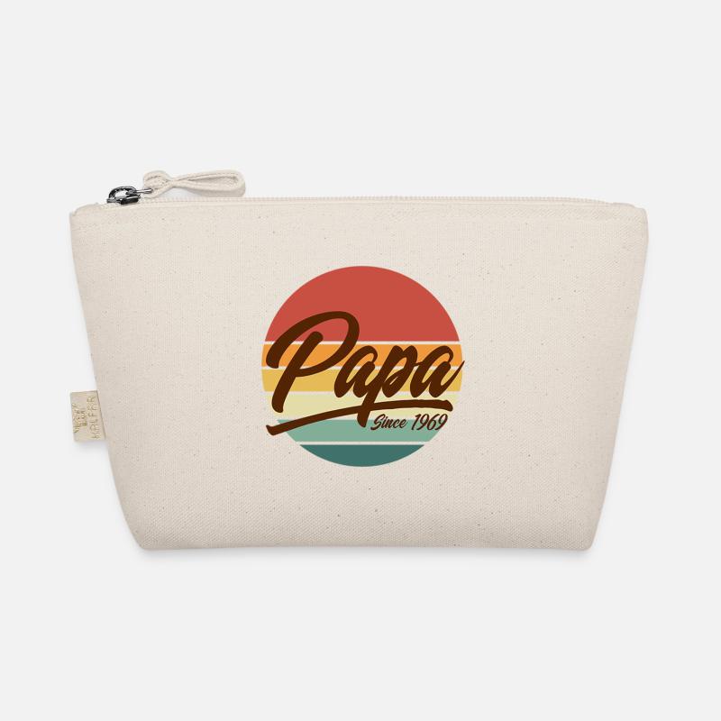 Papa Since 1969 Retro Sunset Vintage Style Organic Pouch