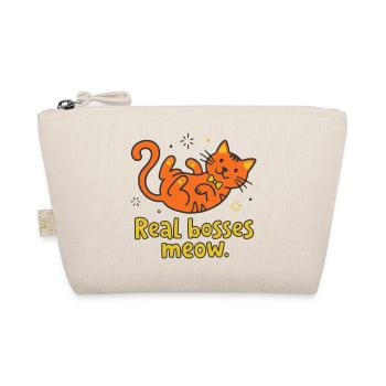 Real bosses meow cat - Organic Pouch - nature - Front