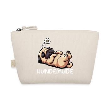 Hundemüde Mops Möpse Mopsbesitzer Mopsliebhaber  - Bio-Täschchen - Natur - Vorne