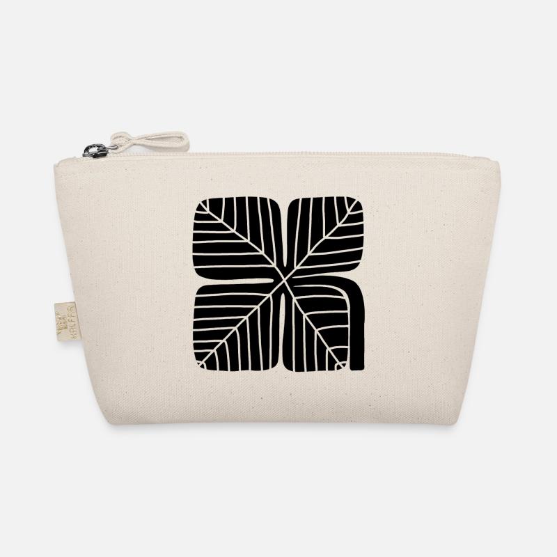 Conception audacieuse de trèfle porte-bonheur en linogravure Trousse biologique