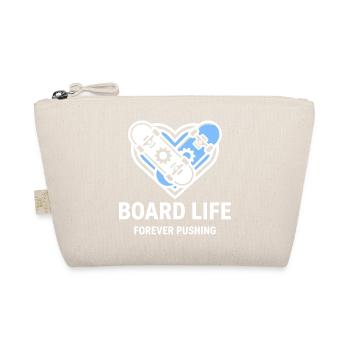 Vie de board, t-shirt de skateur stylé, sweat à capuche, sac - Trousse biologique - nature - Devant