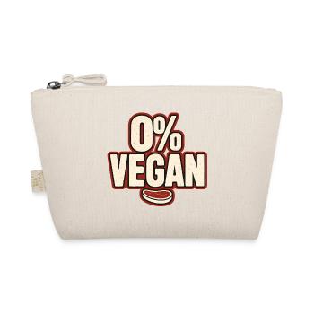 0% Vegan – Retro Statement - Organic Pouch - nature - Front