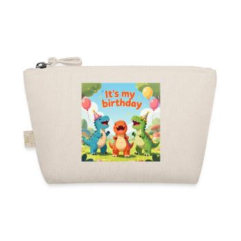 Fête d’anniversaire Dino : C’est mon anniversaire - Trousse biologique - nature - Devant