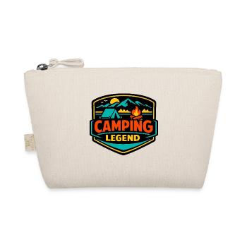 Camping Legend Badge - Organic Pouch - nature - Front