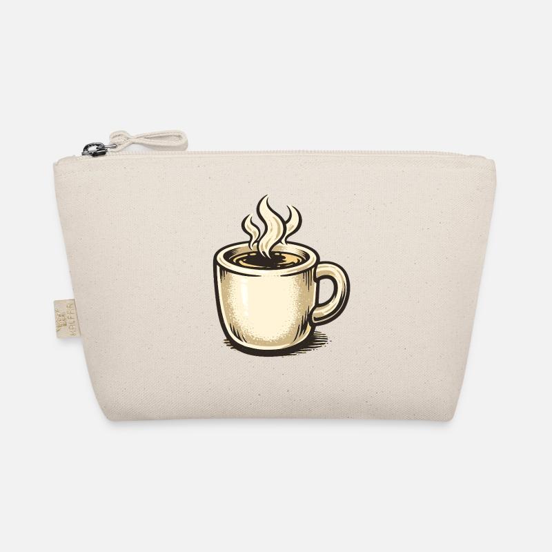 Kaffeebecher Vintage mit Dampf Bio-Täschchen