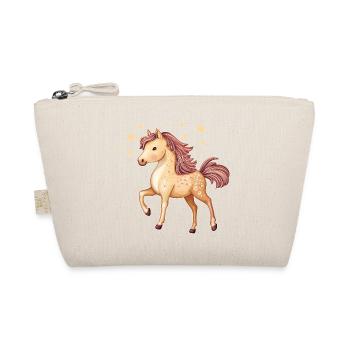 Cute Horse with Stars - Organic Pouch - nature - Front