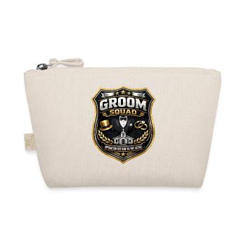 Bachelor Party Shirt Police Badge: Groom Squad Design - Organic Pouch - nature - Front