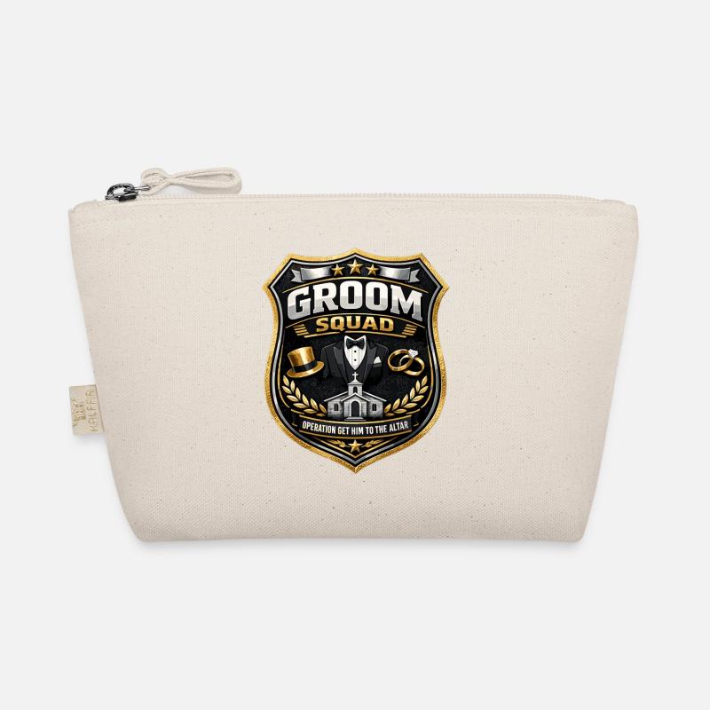 JGA Shirt Polizei Abzeichen: Groom Squad Design Bio-Täschchen