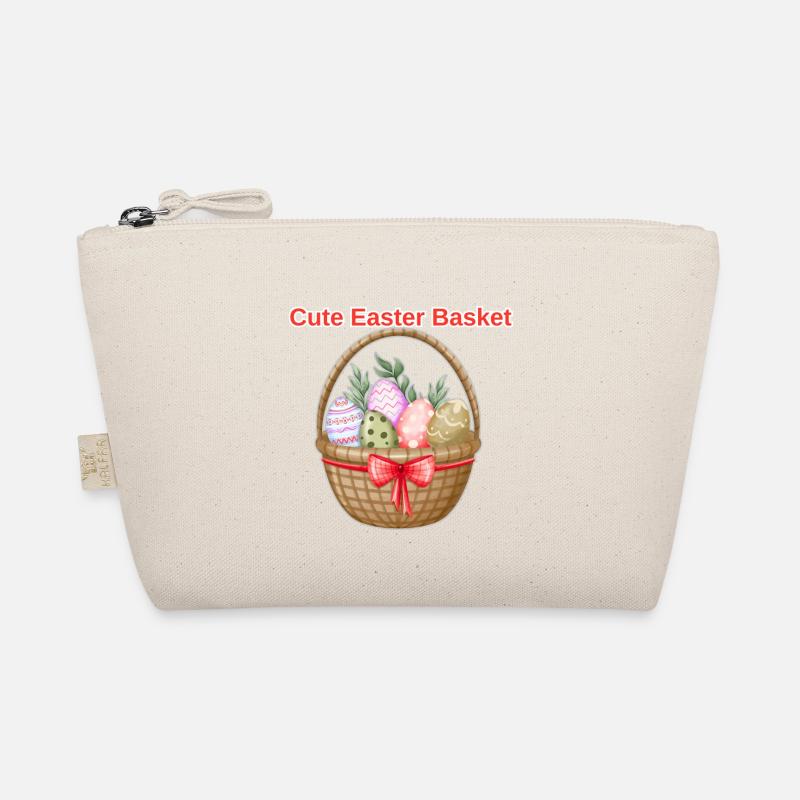 Cute Easter Basket Shirt – Easter Eggs Tee Organic Pouch