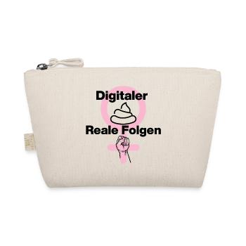 DIGITALER KACK, REALE FOLGEN! ♀️GIRL POWER, FEMALE - Bio-Täschchen - Natur - Vorne