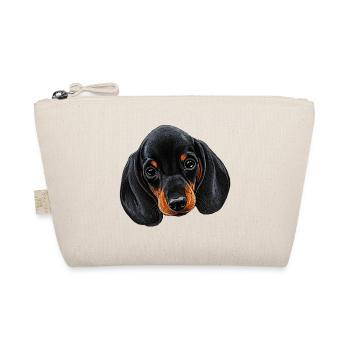 dackel baby, hunde designs - Bio-Täschchen - Natur - Vorne