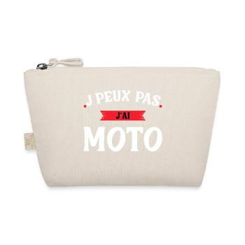 Cadeau homme T shirt homme j'peux pas j'ai moto ‏ - Trousse biologique - nature - Devant