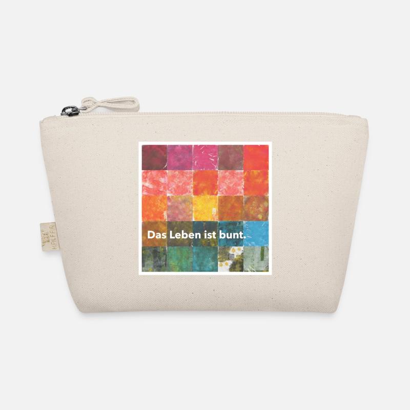 Das Leben ist bunt, positives Statement Bio-Täschchen
