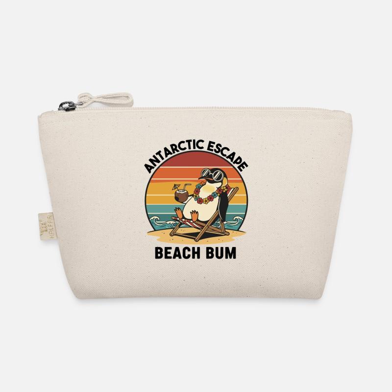 Penguin Beach Retro Beach Bum Organic Pouch