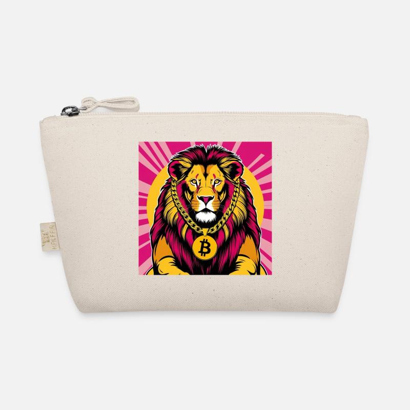 Krypto-Löwe Neon Pop Kunst Bio-Täschchen