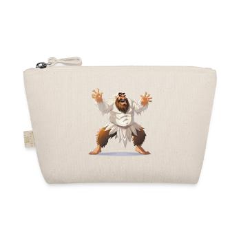 Yeti warrior in white loincloth - Organic Pouch - nature - Front