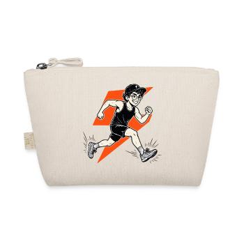 Cool running shirt Blitz Runner motif for athletes - Organic Pouch - nature - Front