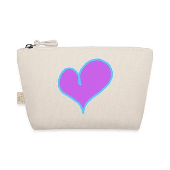 Heart Valentin Dear Girlfriend Friend - Organic Pouch - nature - Front