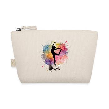 Pole Dance Silhouette – Watercolor Art Design - Organic Pouch - nature - Front