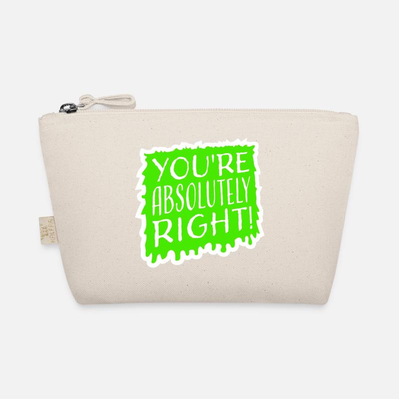 You're Absolutely Right Funny Sarcastic AI Logo Organic Pouch