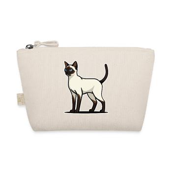 Chat Siamois Élégant Yeux Bleus Portrait Retro - Trousse biologique - nature - Devant