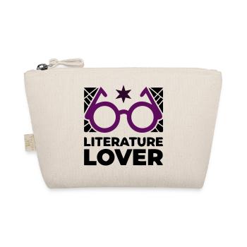 Literature Lover Glasses Text - Organic Pouch - nature - Front
