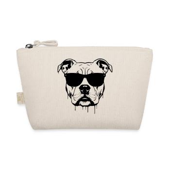 Pitbull Glasses Graffiti - Organic Pouch - nature - Front