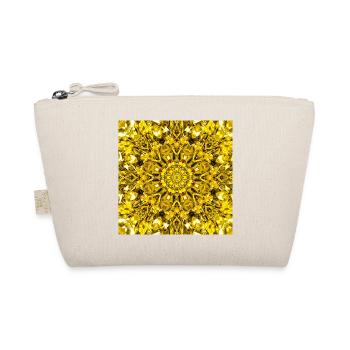 Gelbe Mandala radiales Muster - Bio-Täschchen - Natur - Vorne