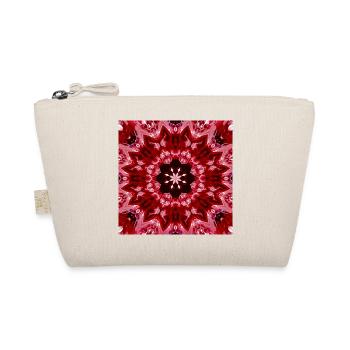 Red Mandala Kaleidoscope - Organic Pouch - nature - Front