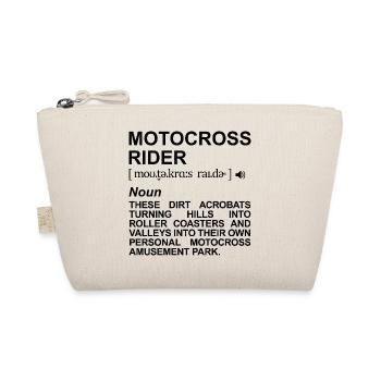 Motocross Fahrer Beschreibung - Bio-Täschchen - Natur - Vorne