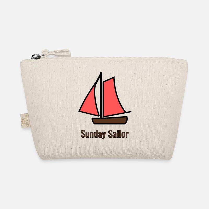Sunday Sailor - Roter Gaffelsegler Bio-Täschchen