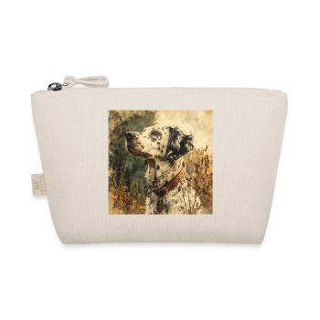 Dalmatian portrait in vintage oil look - Organic Pouch - nature - Front