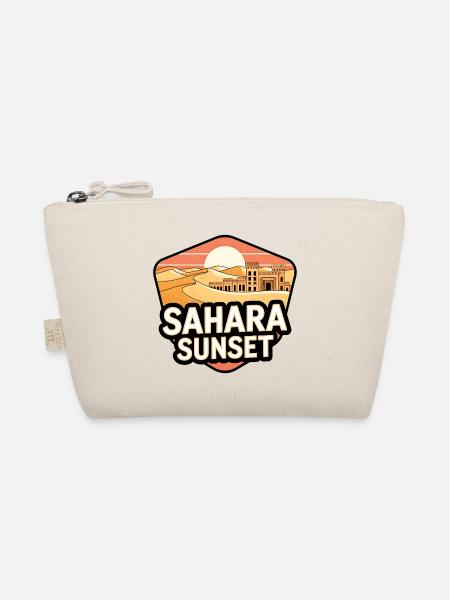 Sahara Sonnenuntergangsschloss - Bio-Täschchen - Natur - Vorne