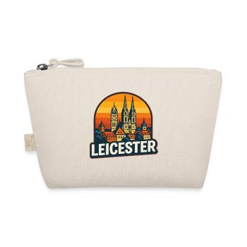 Leicester City Skyline Vintage Retro Sunset - Organic Pouch - nature - Front