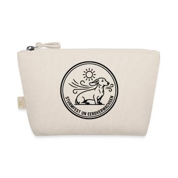 Stormproof Dachshund Badge - Organic Pouch - nature - Front