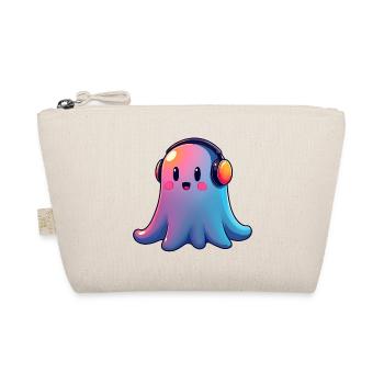 Ghost with headphones - Organic Pouch - nature - Front